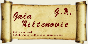 Gala Miltenović vizit kartica
